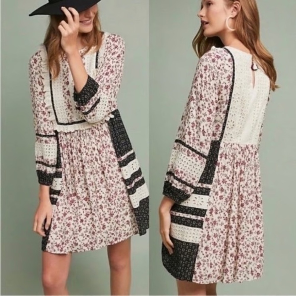 Anthropologie Seen Worn Kept Sassy Pheasant Tunic Dress